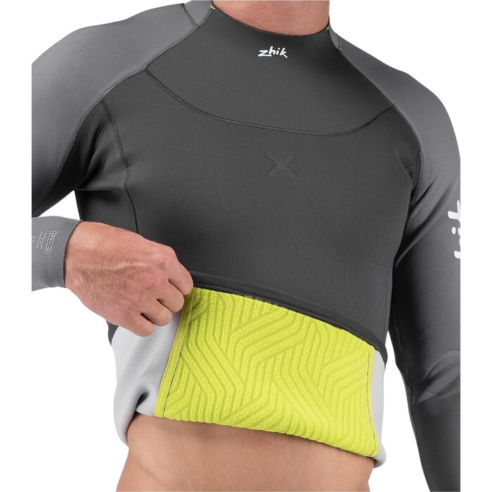 2024 Zhik Mens Superwarm X Neoprene Wetsuit Top DTP-1180-GRY - Grey